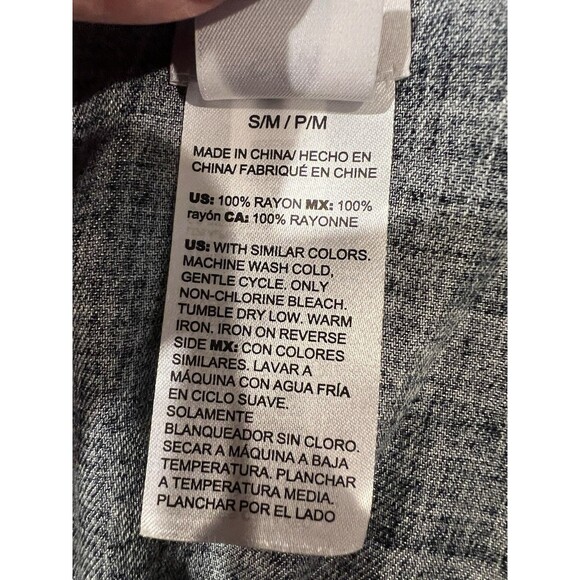 Chico's Chicos Rayon Black & White Geometric Mixed Print Kimono Size S/M - Picture 5 of 5